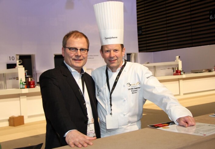 Norges første medaljevinner i Bocuse d'Or (sølv i 1991) og nåværende president i Bocuse d'Or Norge, Lars Erik Underthun, sammen med daglig leder i Bocuse d'Or Norge, Arne Sørvig. (Foto: Morten Holt)<br /> Norges første medaljevinner i Bocuse d'Or (sølv i 1991) og nåværende president i Bocuse d'Or Norge, Lars Erik Underthun, sammen med daglig leder i Bocuse d'Or Norge, Arne Sørvig. (Foto: Morten Holt)<br /> 
