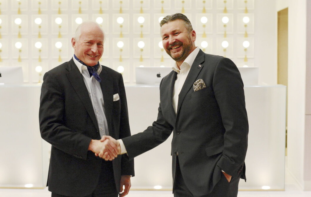 Christian Ringnes i Eiendomsspar og administrerende direktør i Scandic Hotels Norge, Svein Arild Steen-Mevold. Christian Ringnes i Eiendomsspar og administrerende direktør i Scandic Hotels Norge, Svein Arild Steen-Mevold.