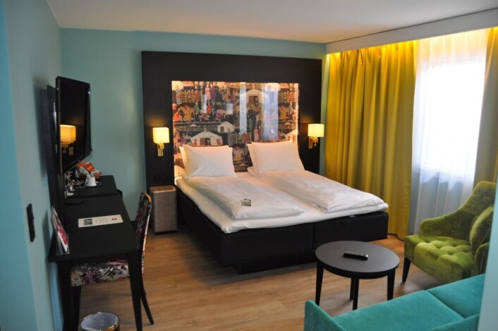 Fra et av rommene på Thon Hotel Linne. (Foto: Hotellet) Fra et av rommene på Thon Hotel Linne. (Foto: Hotellet)