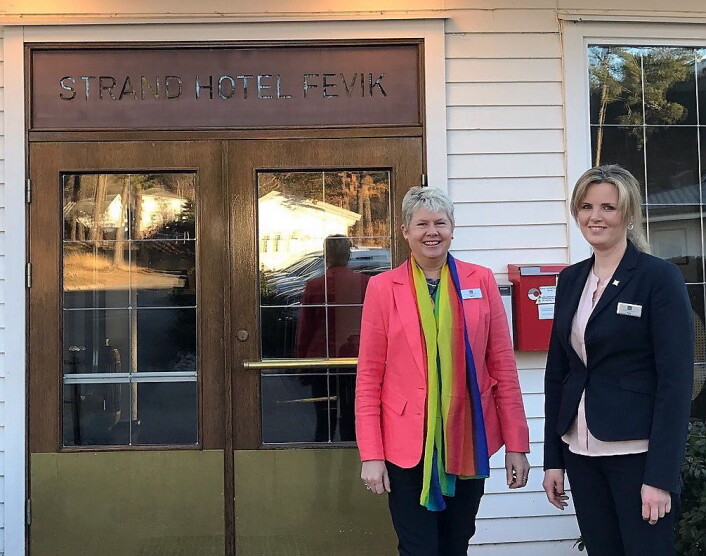 Hotelldirektør Agnes Berntsen (til venstre) og hotellsjef Anja Beisland. (Foto: Hotellet) Hotelldirektør Agnes Berntsen (til venstre) og hotellsjef Anja Beisland. (Foto: Hotellet)