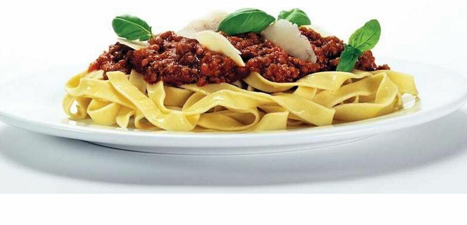 Snart kan du servere pasta med vegetar-kjøttdeig til gjestene dine.  (Foto: Nortura)
