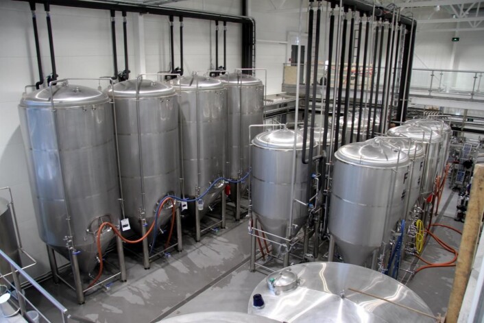 Fra den nye bygget til Nøgne Ø. som huset bryggeri og tapperi. (Foto: Morten Holt) Fra den nye bygget til Nøgne Ø. som huset bryggeri og tapperi. (Foto: Morten Holt)