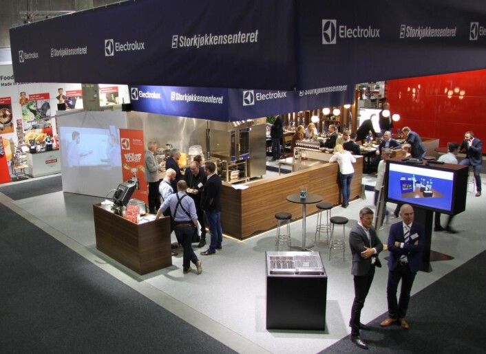Storkjøkkensenteret og Electrolux' stand på Smak 2017. (Foto: Morten Holt) Storkjøkkensenteret og Electrolux' stand på Smak 2017. (Foto: Morten Holt)