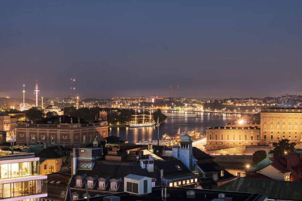 Utsikt utover Stockholm fra den nye restauranten Tak - i regi Petter A. Stordalen. (Foto: Nordic Choice Hotels) Utsikt utover Stockholm fra den nye restauranten Tak - i regi Petter A. Stordalen. (Foto: Nordic Choice Hotels)