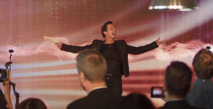 Petter A. Stordalen var selvfølgelig med på åpningen i kveld. (Foto: Jon Klasbu) Petter A. Stordalen var selvfølgelig med på åpningen i kveld. (Foto: Jon Klasbu)