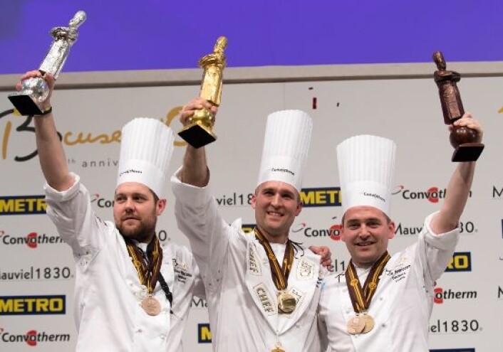 De tre beste i Bocuse d'Or 2017. De tre beste i Bocuse d'Or 2017.