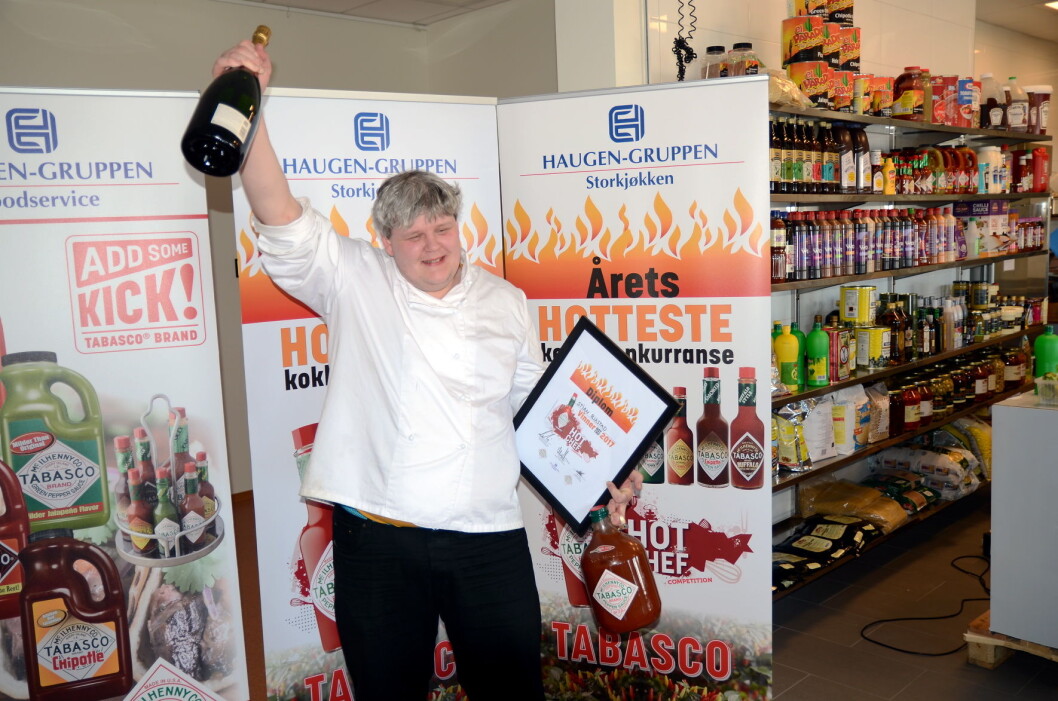 Soussjef på Scandic Solli St. Olavs plass vant Tabasco Hot CHef 2017. (Foto: Haugen-Gruppen) Soussjef på Scandic Solli St. Olavs plass vant Tabasco Hot CHef 2017. (Foto: Haugen-Gruppen)