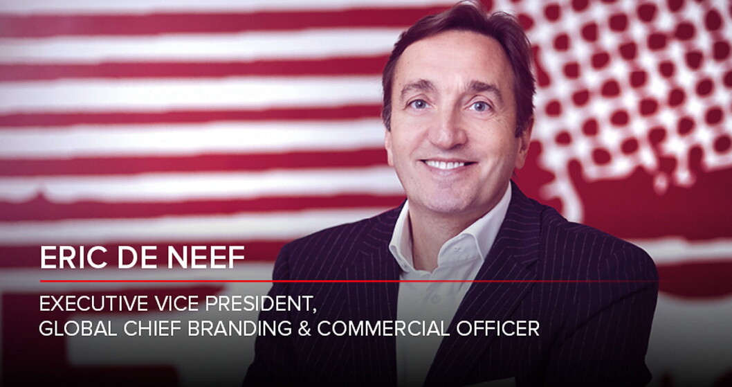 Eric de Neef tiltrer som Executive Vice President, Global Chief Branding & Commercial Officer i Carlson Rezidor.. Eric de Neef tiltrer som Executive Vice President, Global Chief Branding & Commercial Officer i Carlson Rezidor..