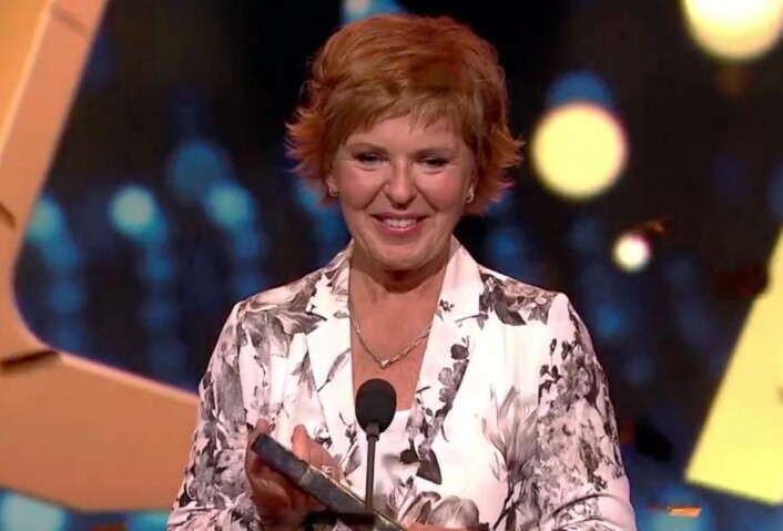 Gullrutens hederspris til Wenche Andersen. (Foto: Skjermdump) Gullrutens hederspris til Wenche Andersen. (Foto: Skjermdump)