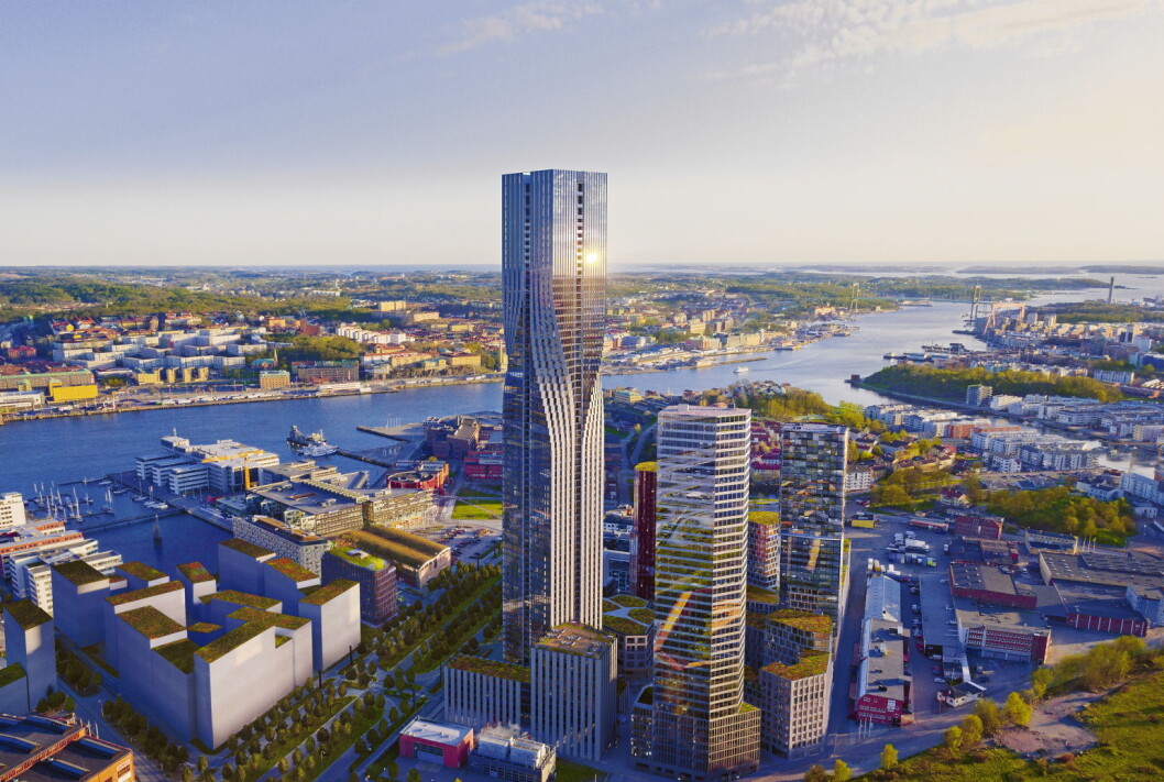 Karlatornet i Göteborg skal stå ferdig i 2021. Da vil det også huse et Clarion-hotell. (Illustrasjon: Nordic Choice Hotels) Karlatornet i Göteborg skal stå ferdig i 2021. Da vil det også huse et Clarion-hotell. (Illustrasjon: Nordic Choice Hotels)