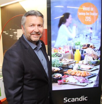 – Norge er i en særstilling når det gjelder hotellfrokost, mener administrerende direktør i Scandic Hotels, Svein Arild Steen-Mevold. (Foto: Morten Holt) – Norge er i en særstilling når det gjelder hotellfrokost, mener administrerende direktør i Scandic Hotels, Svein Arild Steen-Mevold. (Foto: Morten Holt)