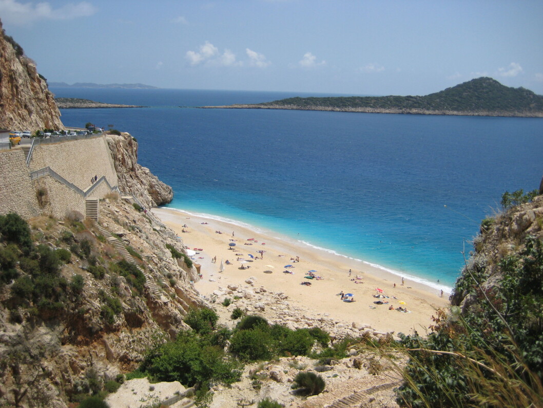 Kaputas beach på sørkysten av Tyrkia, mellom Antalya og Fethiye. (Foto: Morten Holt) Kaputas beach på sørkysten av Tyrkia, mellom Antalya og Fethiye. (Foto: Morten Holt)