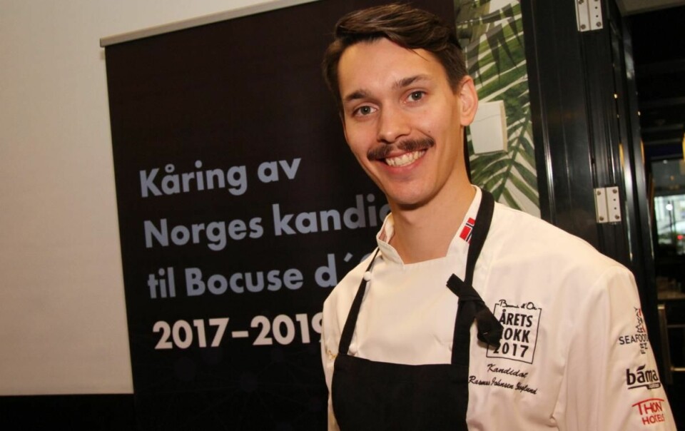 Rasmus Johnsen Skoglund vant Arktisk kokk i 2012, men er nok den mest ukjente blant de fem finalistene i Årets kokk 2017. Han er én av tre deltakere fra Bodø. (Foto: Morten Holt)