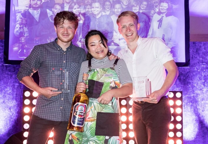 De tre beste i Linie The Journey 2017: Fra venstre Sebastian Krunderup fra København-baserte Duck and Cover (andreplass), Yvonne Tran (førsteplass) og Michael Ehrenwirt (tredjeplass) fra Enfant Terrible i Landsberg am Lech, Tyskland. (Foto: Johnny V. Nordskog) De tre beste i Linie The Journey 2017: Fra venstre Sebastian Krunderup fra København-baserte Duck and Cover (andreplass), Yvonne Tran (førsteplass) og Michael Ehrenwirt (tredjeplass) fra Enfant Terrible i Landsberg am Lech, Tyskland. (Foto: Johnny V. Nordskog)