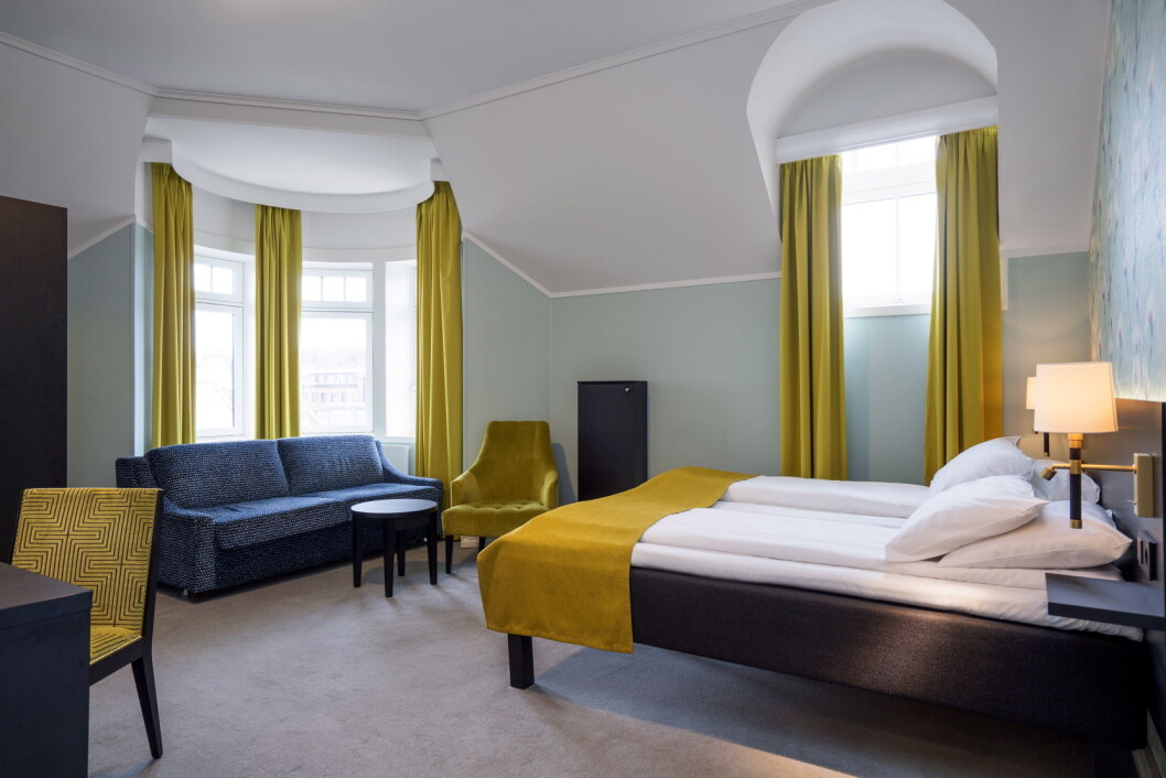 Thon Hotel Nidaros er helt nyoppusset og har 163 rom og businessrom, treningsrom, lobby med barområde, frokostsal og en ny, stor lounge. (Foto: Thon Hotels) Thon Hotel Nidaros er helt nyoppusset og har 163 rom og businessrom, treningsrom, lobby med barområde, frokostsal og en ny, stor lounge. (Foto: Thon Hotels)
