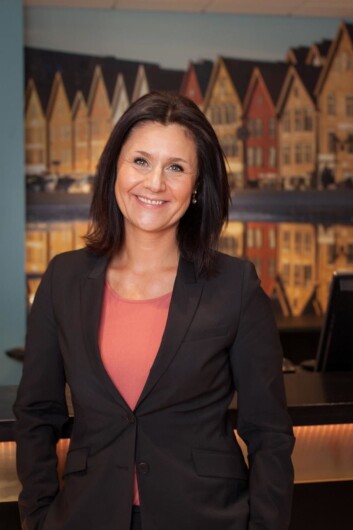 – At vi kom blant topp tre i finalen i år er fantastisk, sier hotelldirektør på Thon Hotel Rosenkrantz Bergen, Katharina Hanson. (Foto: Thon Hotels) – At vi kom blant topp tre i finalen i år er fantastisk, sier hotelldirektør på Thon Hotel Rosenkrantz Bergen, Katharina Hanson. (Foto: Thon Hotels)