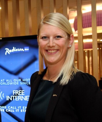 Helene Hallre er bare 32 år, men har allerede lang fartstid i Radisson Blu. (Foto: Morten Holt) Helene Hallre er bare 32 år, men har allerede lang fartstid i Radisson Blu. (Foto: Morten Holt)