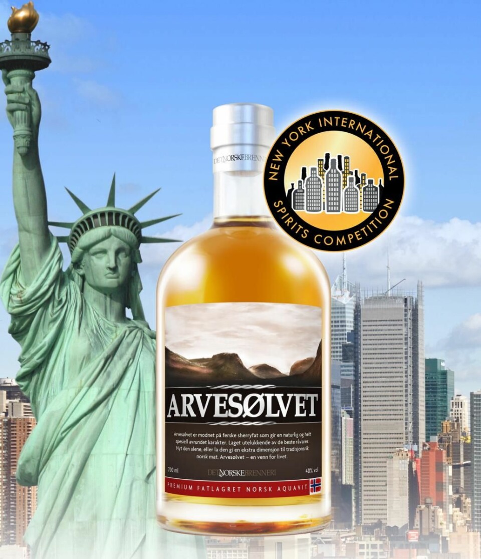 Gull til Arvesølvet i New York International Spirits Competition.