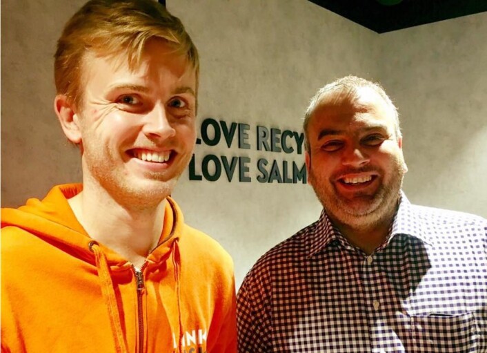 Geir Skeie (til venstre) og Ronny Gjøse står bak nyskapningen Pink Fish. (Foto: Pink Fish) Geir Skeie (til venstre) og Ronny Gjøse står bak nyskapningen Pink Fish. (Foto: Pink Fish)