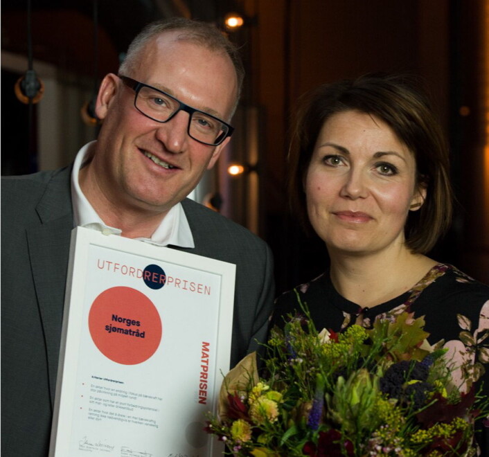 Utfordrerprisen til Norges sjømatråd. (Foto: Joachim Sollerman) Utfordrerprisen til Norges sjømatråd. (Foto: Joachim Sollerman)
