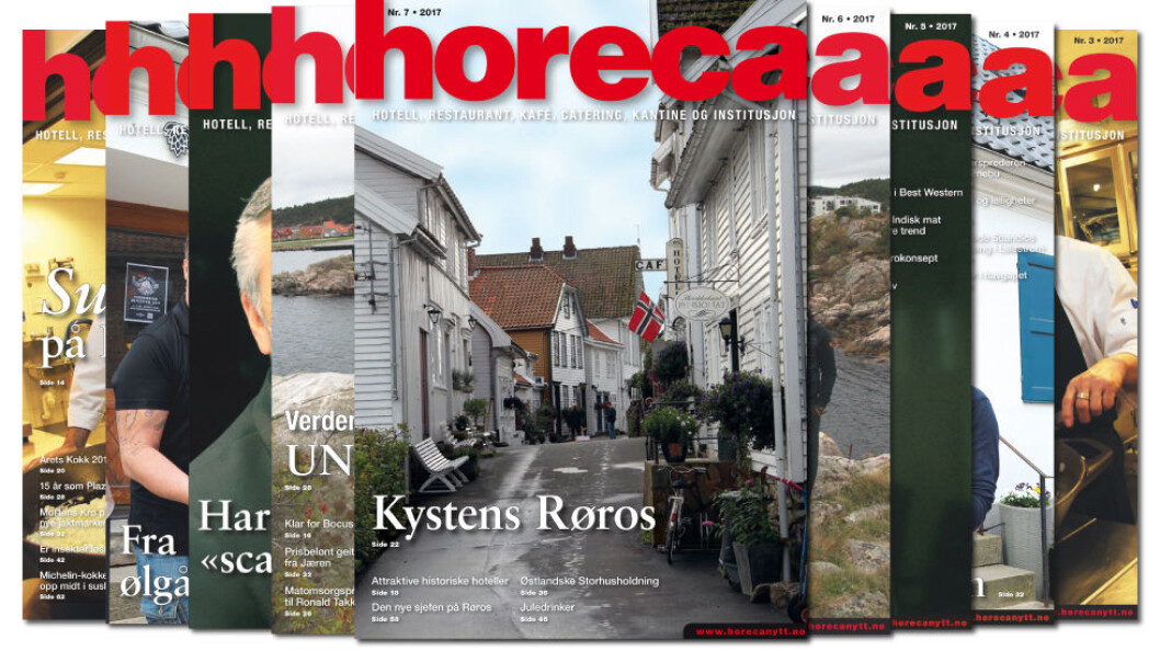 Omslaget på Horeca nummer 7 2017. (Foto: Morten Holt/layout: Tove Sissel Larsgård) Omslaget på Horeca nummer 7 2017. (Foto: Morten Holt/layout: Tove Sissel Larsgård)