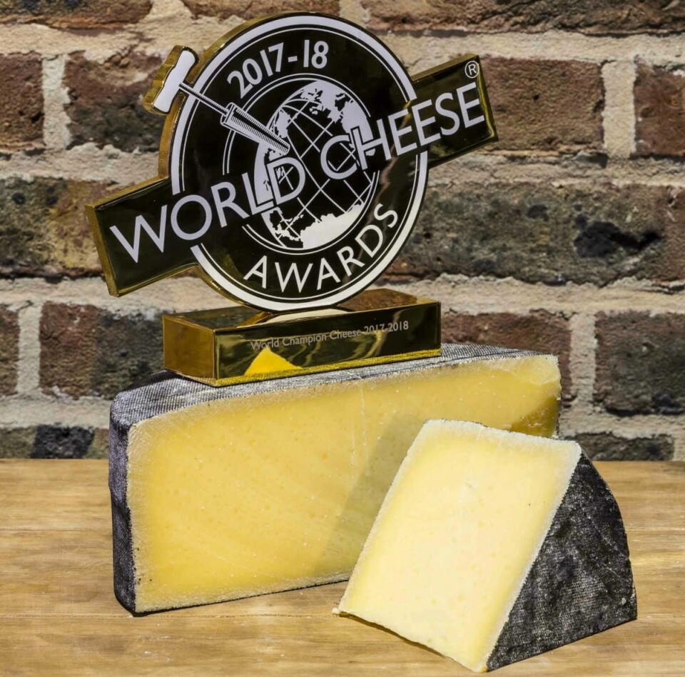 Cornish Kern ble kåret til verdens beste ost under «World Cheese Awards» 2017 i London. (Foto: Arrangøren)