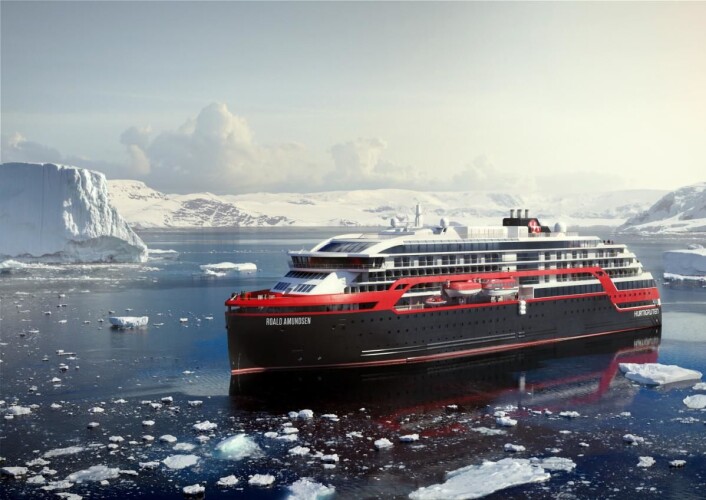 MS Roald Amundsen. (Illustrasjon: Hurtigruten) MS Roald Amundsen. (Illustrasjon: Hurtigruten)