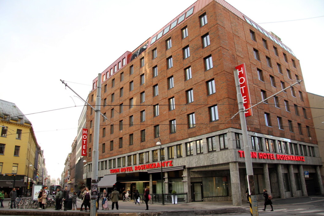 Thon Hotel Rosenkrantz i Oslo topper TripAdvisoris Travelers Choice 2017 i Norge. (Foto: Morten Holt) Thon Hotel Rosenkrantz i Oslo topper TripAdvisoris Travelers Choice 2017 i Norge. (Foto: Morten Holt)