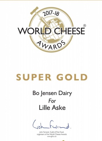 Super Gold til Lille Aske i World Cheese Awards. Super Gold til Lille Aske i World Cheese Awards.