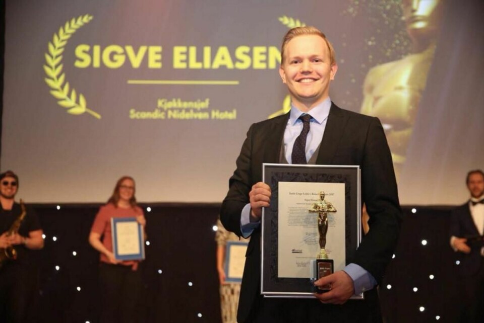 Sigve Eliassen ble Årets unge leder i reisebransjen. (Foto: Camilla Bergan/HSMAI)