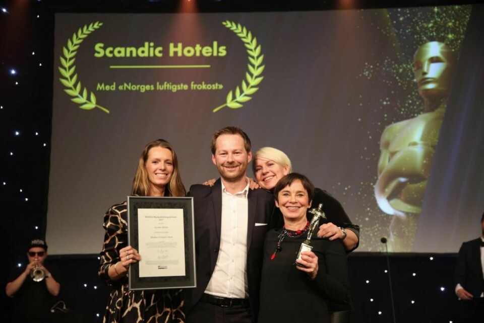 Gull til Scandic for årets luftigste frokost. (Foto: Camilla Bergan/HSMAI)