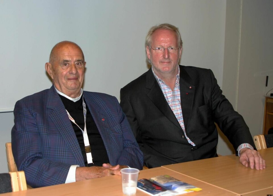 Paul Bocuse og Eyvind Hellstrøm. (Foto: Morten Holt)
