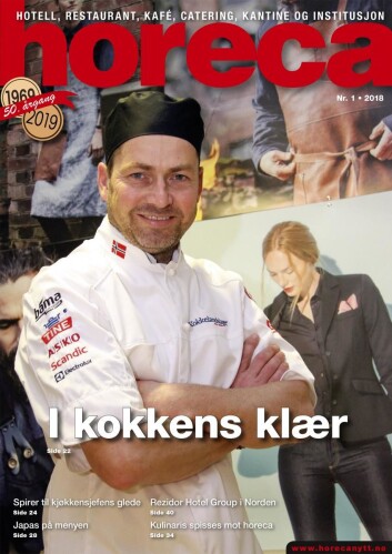 Omslaget på Horeca nummer 1 2018. (Foto: Morten Holt/layout: Tove Sissel Larsgård) Omslaget på Horeca nummer 1 2018. (Foto: Morten Holt/layout: Tove Sissel Larsgård)