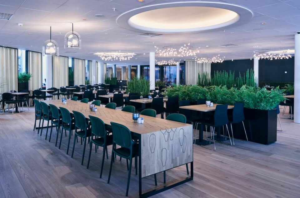 Den nye restauranten på Quality Airport Hotel Gardermoen. (Foto: Jonas Berglund)