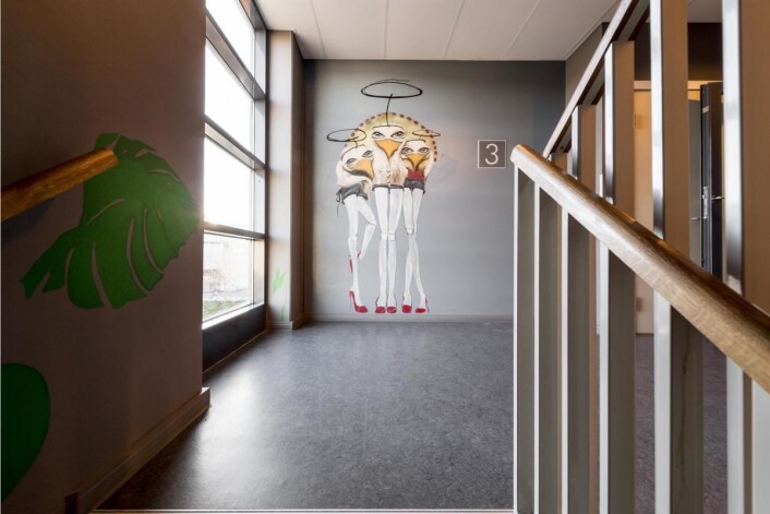 Gatekunst på hele Smarthotel Forus. (Foto: Smarthotel) Gatekunst på hele Smarthotel Forus. (Foto: Smarthotel)