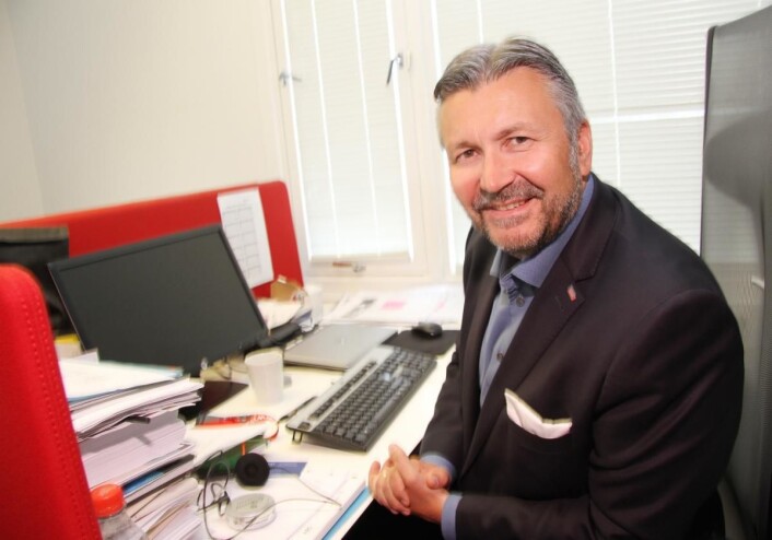 Svein Arild Steen-Mevold på "kontoret" i Oslo. (Foto: Morten Holt) Svein Arild Steen-Mevold på "kontoret" i Oslo. (Foto: Morten Holt)