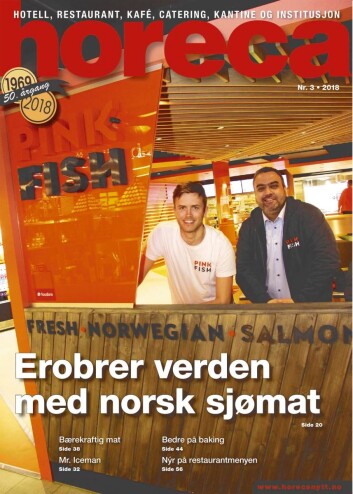 Omslaget på Horecas tredje utgave i 2018. (Foto: Morten Holt/layout: Tove Sissel Larsgård) Omslaget på Horecas tredje utgave i 2018. (Foto: Morten Holt/layout: Tove Sissel Larsgård)