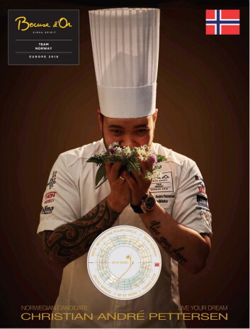 Norges plakat i Bocuse d'Or Europe i Torino i Italia 11.og 12. juni. Bildet til plakaten er tatt av Tom Haga. Norges plakat i Bocuse d'Or Europe i Torino i Italia 11.og 12. juni. Bildet til plakaten er tatt av Tom Haga.