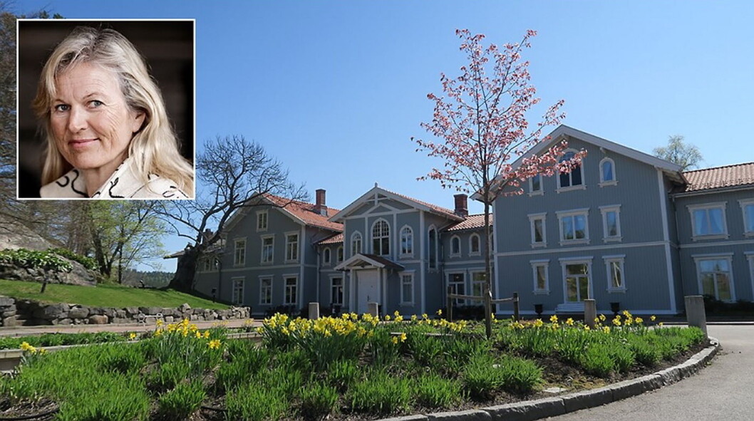 – Frittstående hoteller har store utfordringer med økt verdsetting og dermed økt skattlegging av bygningsmasse, sier NHO Reiseliv-sjef Kristin Krohn Devold (innfelt). (Foto: Losby Gods og Oda Hveem) – Frittstående hoteller har store utfordringer med økt verdsetting og dermed økt skattlegging av bygningsmasse, sier NHO Reiseliv-sjef Kristin Krohn Devold (innfelt). (Foto: Losby Gods og Oda Hveem)