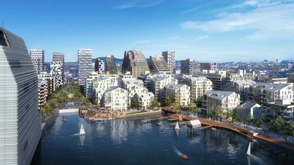 Slik blir det i Bjørvika i 2025. (Illustrasjon: Via Nova/Oslo S Utvikling)