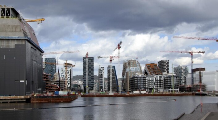 Det er stor byggeaktivitet i Bjørvika nå. (Foto: Morten Holt) Det er stor byggeaktivitet i Bjørvika nå. (Foto: Morten Holt)