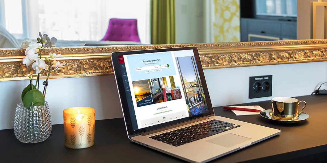 Gjester kan stille spørsmål direkte på nettsidenThonhotels.no, der en chatbot svarer på ofte stilte spørsmål. (Illustrasjon: Thon Hotels) Gjester kan stille spørsmål direkte på nettsidenThonhotels.no, der en chatbot svarer på ofte stilte spørsmål. (Illustrasjon: Thon Hotels)