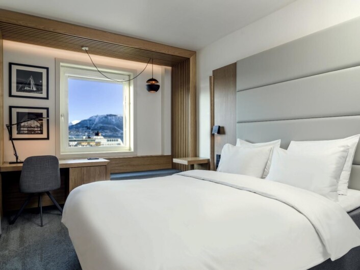 Nyoppusset hotellrom på Radisson Blu Hotel Tromsø. (Foto: Radisson Hotel Group) Nyoppusset hotellrom på Radisson Blu Hotel Tromsø. (Foto: Radisson Hotel Group)
