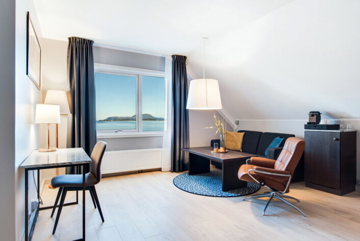 Fra en juniorsuite på hotellet. (Foto: Quality Hotel) Fra en juniorsuite på hotellet. (Foto: Quality Hotel)