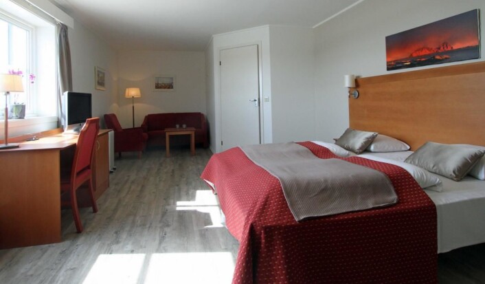 Hotellrom på Vestfjord Hotel. (Foto: Scandic Hotels/Vestfjord Hotel) Hotellrom på Vestfjord Hotel. (Foto: Scandic Hotels/Vestfjord Hotel)
