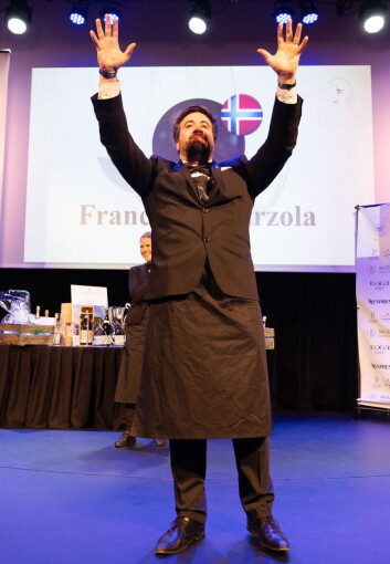 Francesco Marzola kunne juble for seier i Nordisk Vinkelnermesterskap 2018. (Foto: Kristian Jøraandstad) Francesco Marzola kunne juble for seier i Nordisk Vinkelnermesterskap 2018. (Foto: Kristian Jøraandstad)