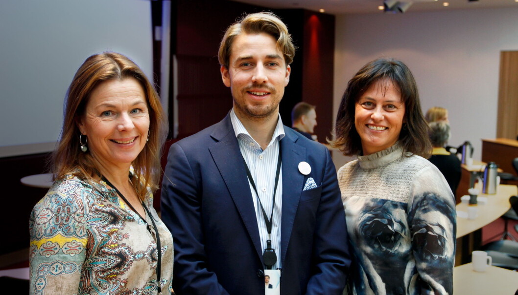 Anne-Grete Haugen (fra venstre), Erik Wold, og Anne Marie Schrøder fra Matvett. (Foto: Foodscape) Anne-Grete Haugen (fra venstre), Erik Wold, og Anne Marie Schrøder fra Matvett. (Foto: Foodscape)