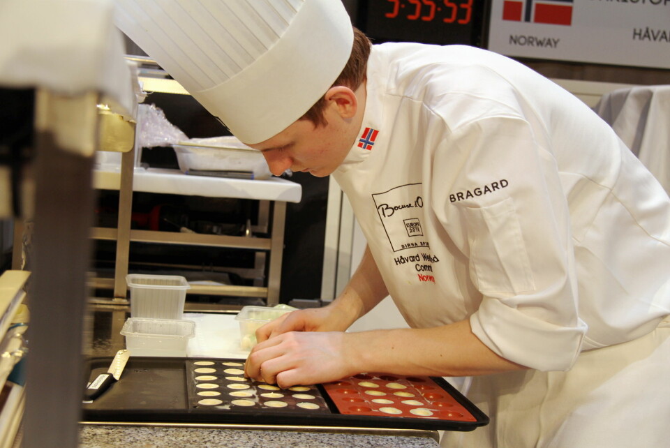 Håvard Werkland er én av de 10 finalistene i NM i kokkekunst. (Foto: Morten Holt)