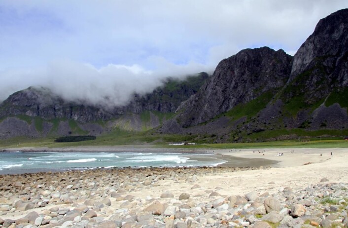 Unstadstranden i Lofoten. (Foto: Morten Holt) Unstadstranden i Lofoten. (Foto: Morten Holt)