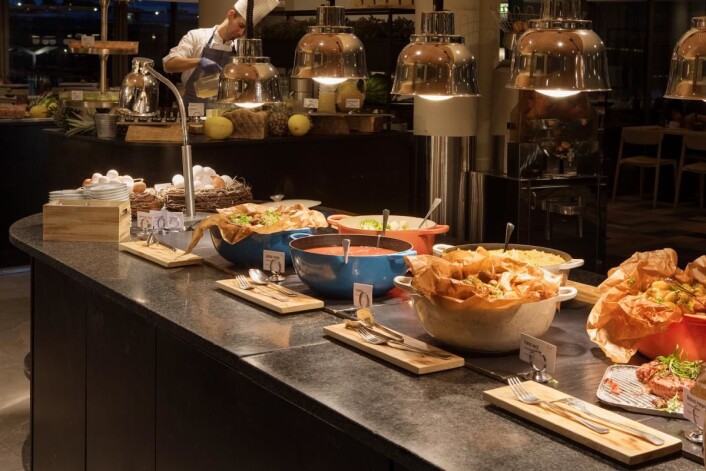 Fra frokostbuffeen til Scandic Nidelven. (Foto: Scandic Hotels) Fra frokostbuffeen til Scandic Nidelven. (Foto: Scandic Hotels)